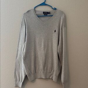 Polo by Ralph Lauren Gray V-Neck Sweater